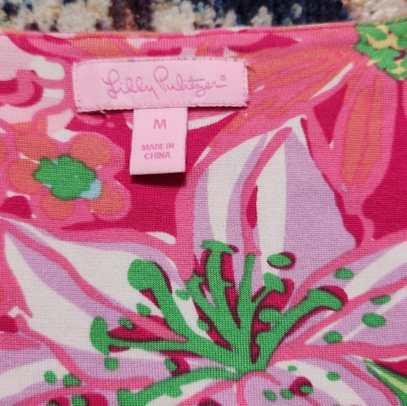 Lilly Pulitzer Cherry Dress Azalea Pink Mini Mariposa Size Medium - Picture 2 of 16